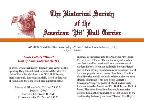 newsletter 12 Louis Colby's Dime Hall of Fame Inductee (HOF)